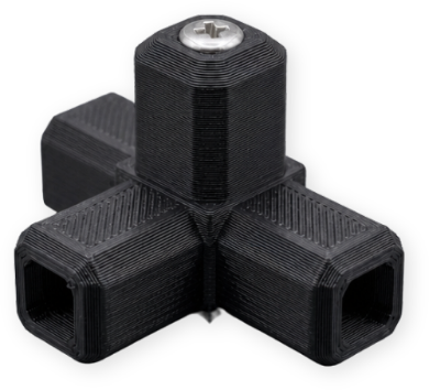 Small FDM 3D-printed corner connector